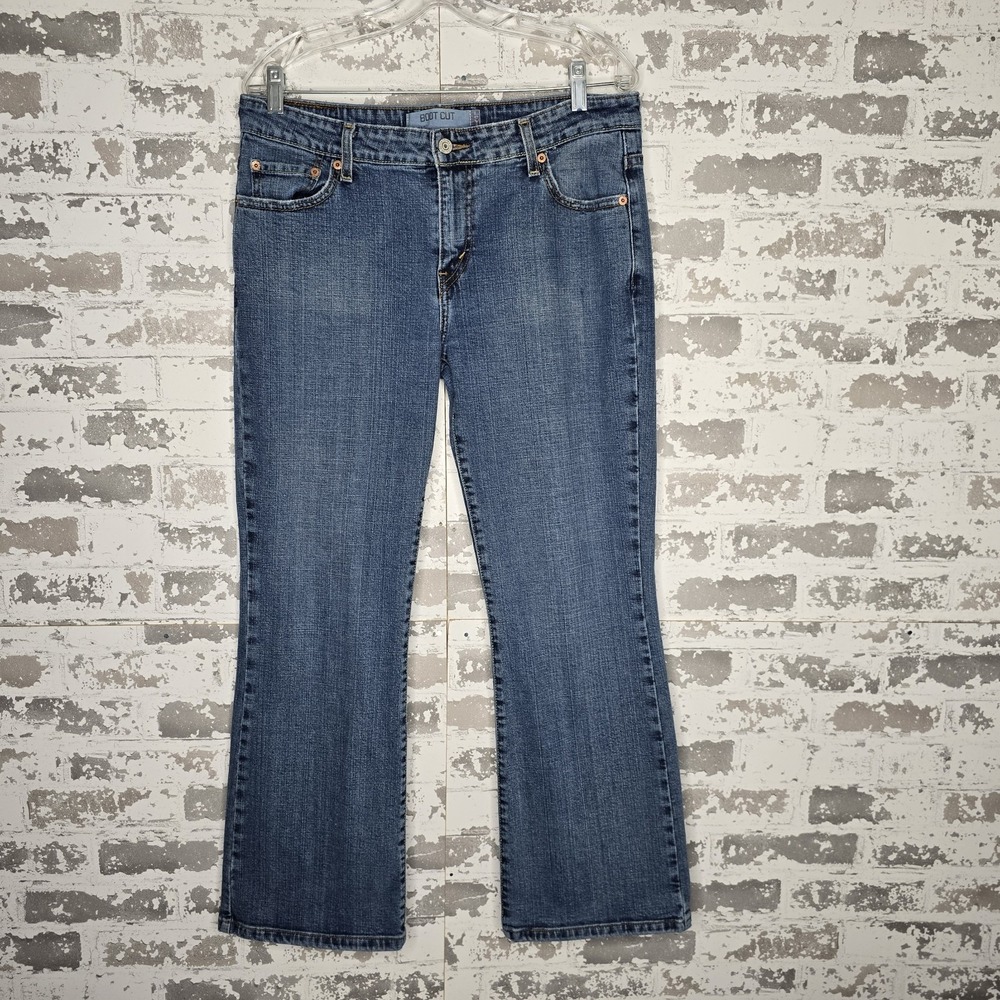 Levis 515 Jeans Womens 14 Bootcut‎ Medium Wash Blue Denim Mid Rise Zip Fly Boho